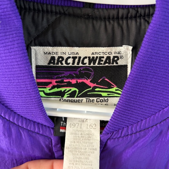 Men's Vintage Arctic Cat Full Zipper Colour Block Jacket - Picture 3 of 3
